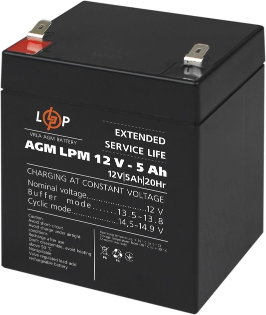Акумулятор LP AGM LPM 12V - 5 Ah